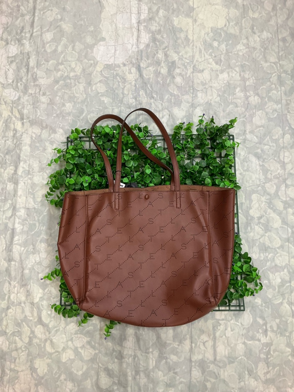 Stella McCartney Brown Perforated Faux-Leather Tote